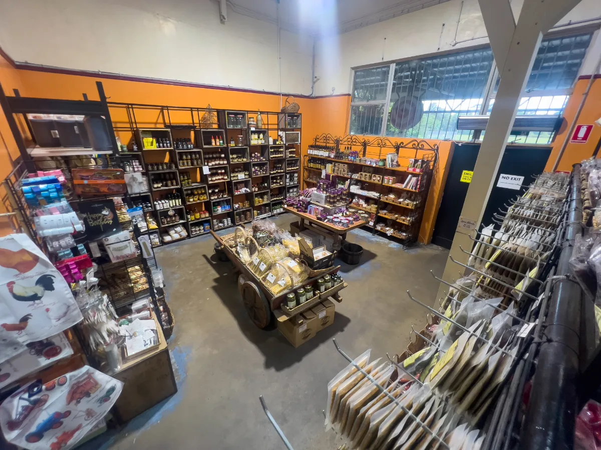 A glimpse inside The Treat Factory, filled with local jams, chutneys, and other delicacies.