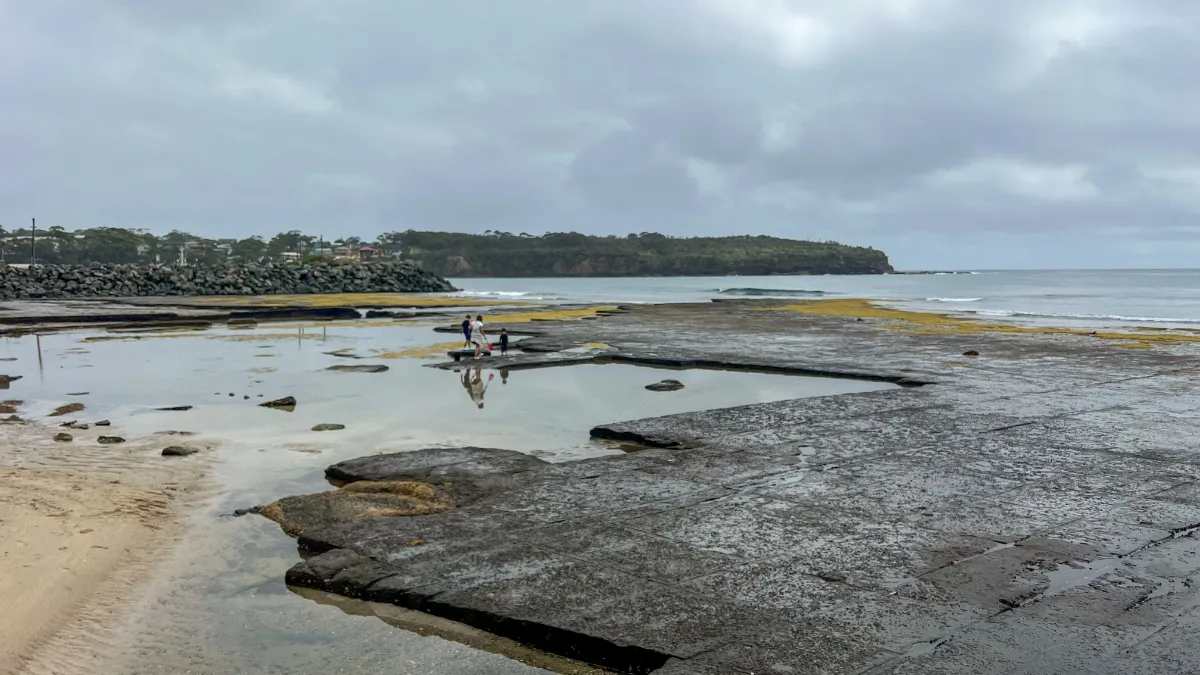 The otherworldly rock shelf at Ulladulla is a reminder of the power of the ocean.