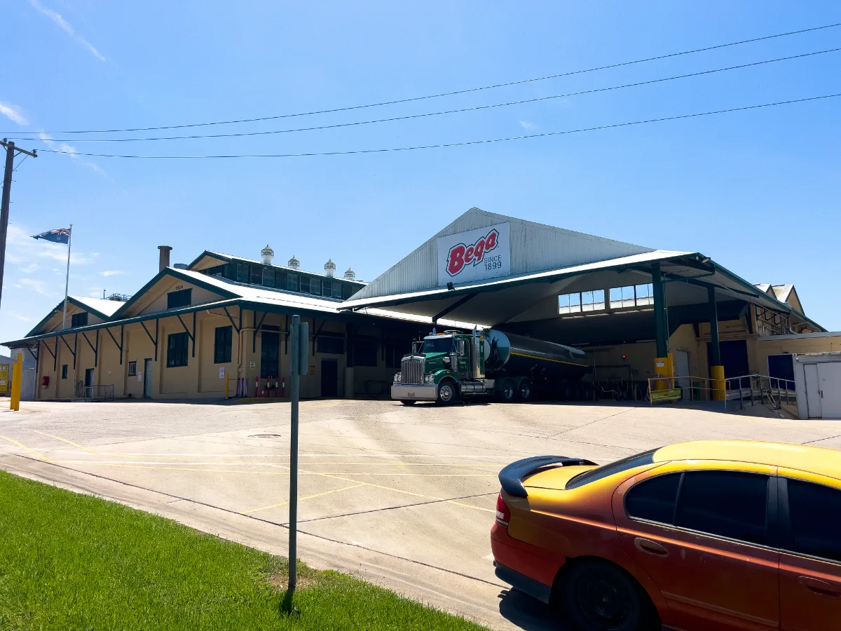 The Bega Cheese factory is a landmark in Bega, New South Wales.