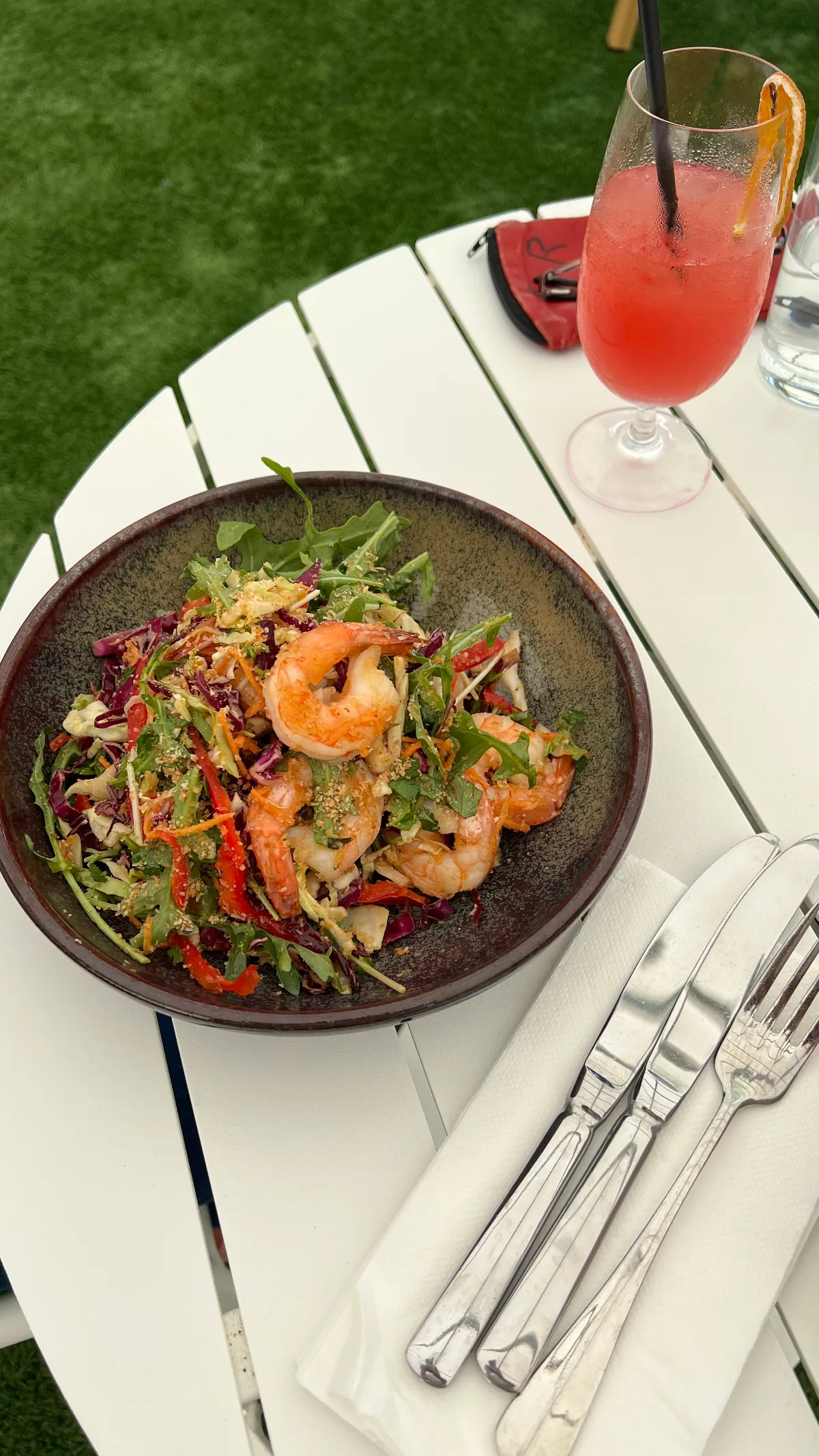 Fresh prawn salad, perfect for a seaside meal.