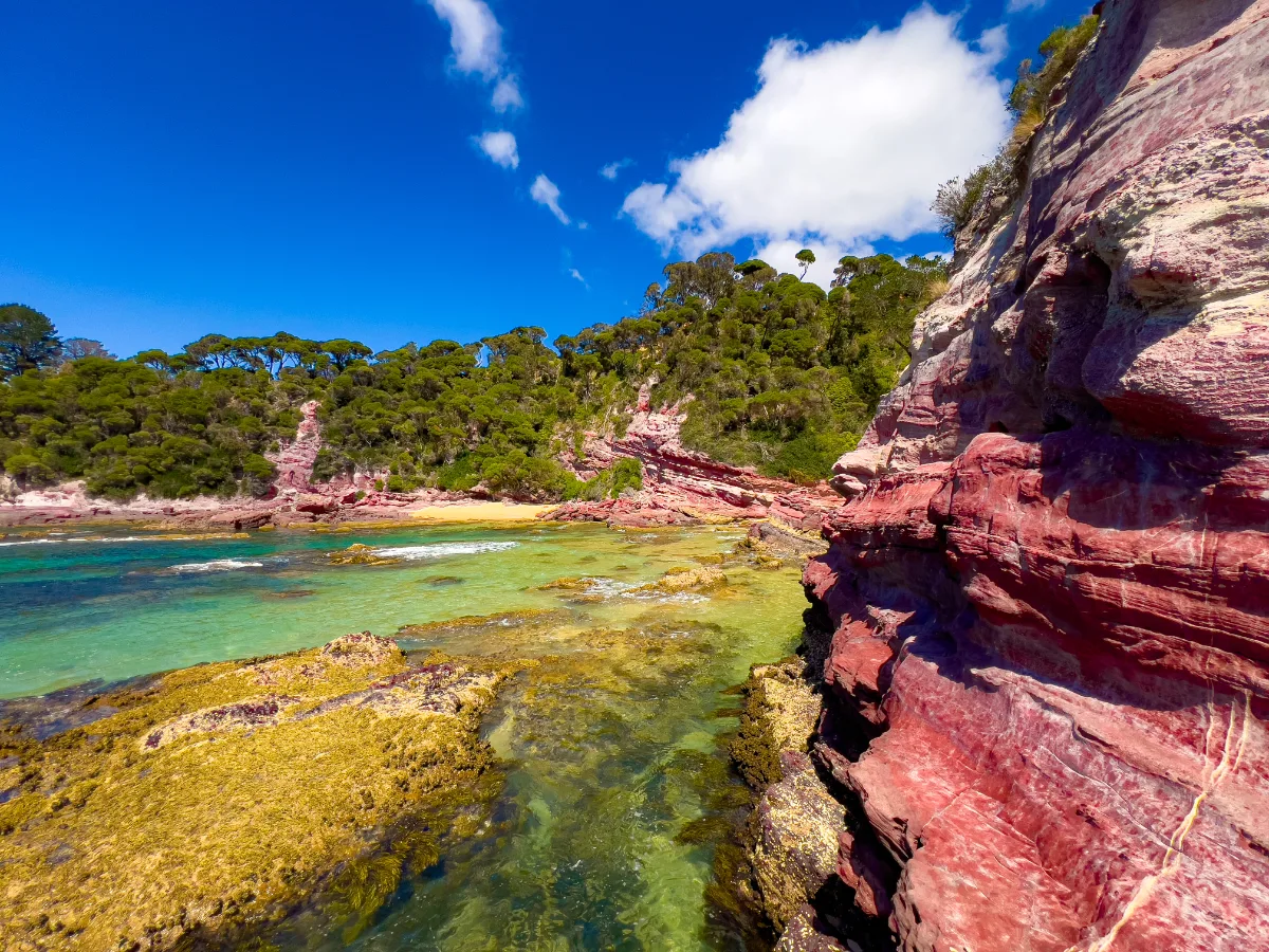 A breathtaking view of Eden's red cliffs, a testament to the power of nature's artistry.