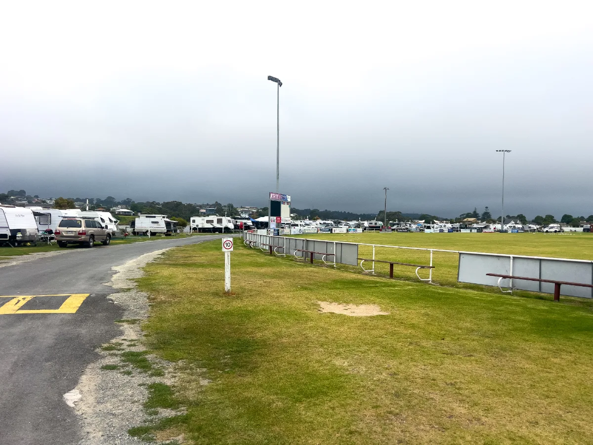 A general view of the showgrounds, showing just how full it was the night we arrived.