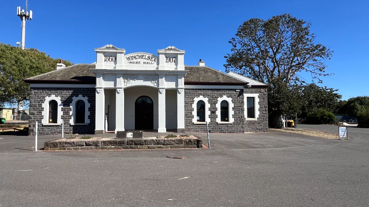 The Winchelsea Shire Hall from 1866.