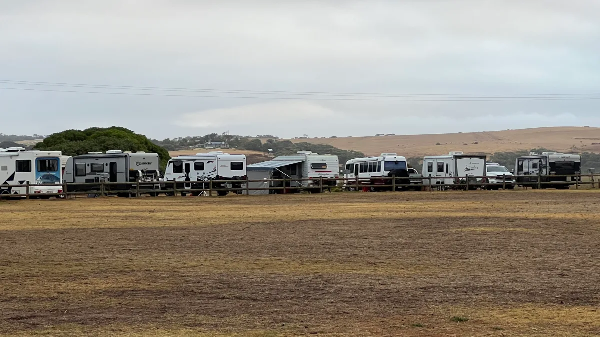 A caravan park in Princetown, clearly a popular spot.
