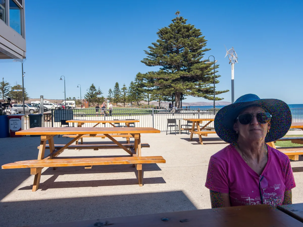 One of us blending in with the local scenery after a lovely picnic lunch.