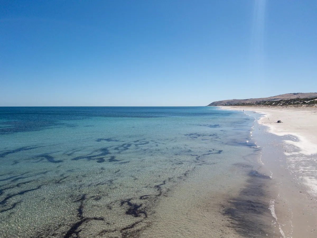 Crystal-clear waters and a wide sandy beach make Normanville a true coastal gem.