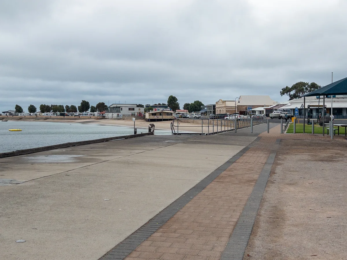 The heart of Port Vincent: the foreshore, a place for leisurely strolls and quiet contemplation.
