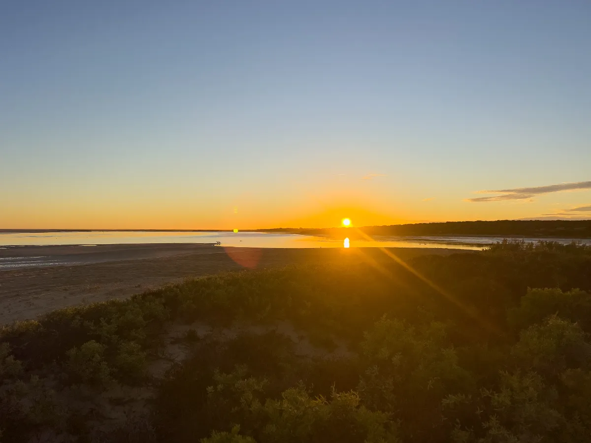 Venus Bay sunrise, painting the sky with golden hues.