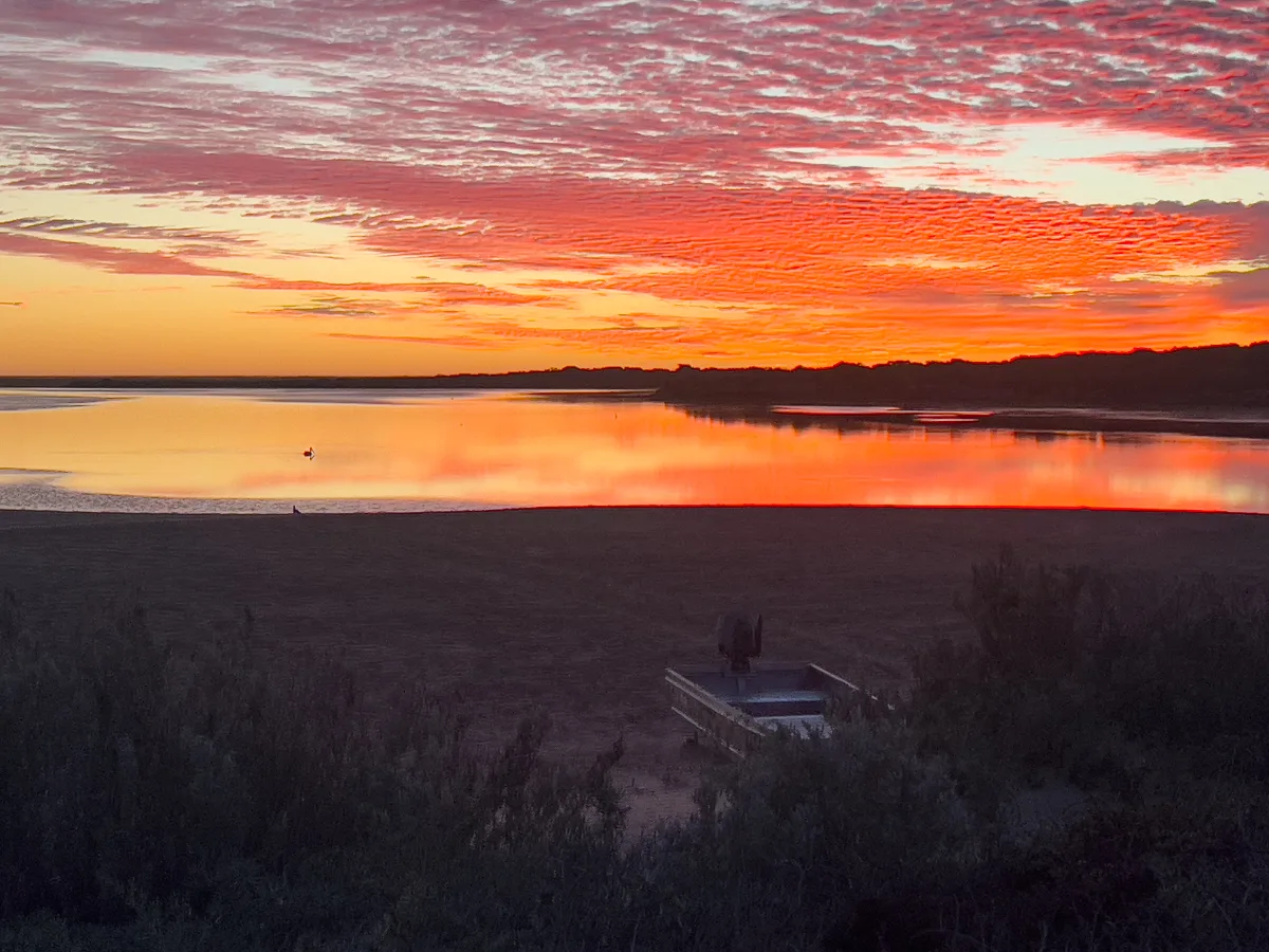 The sky explodes in colour over Venus Bay, South Australia, providing us with a dazzling start to the day.