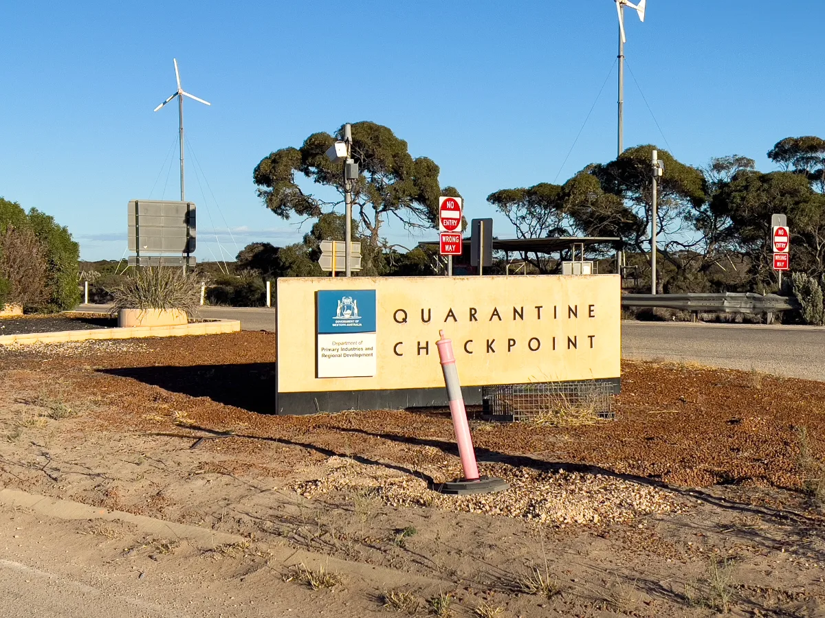 The unmistakable sight of the Quarantine Checkpoint at Border Village.