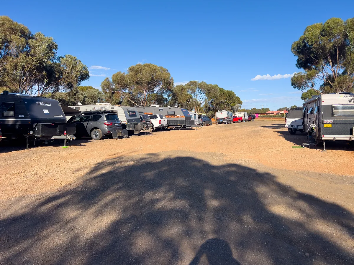 The free camp outside Kalgoorlie offered little in the way of solitude, but provided a welcome place to rest our heads for the night.