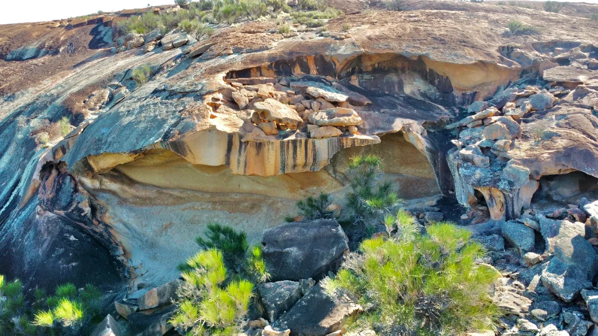 Weathering and time have carved extraordinary formations into Baladjie Rock.