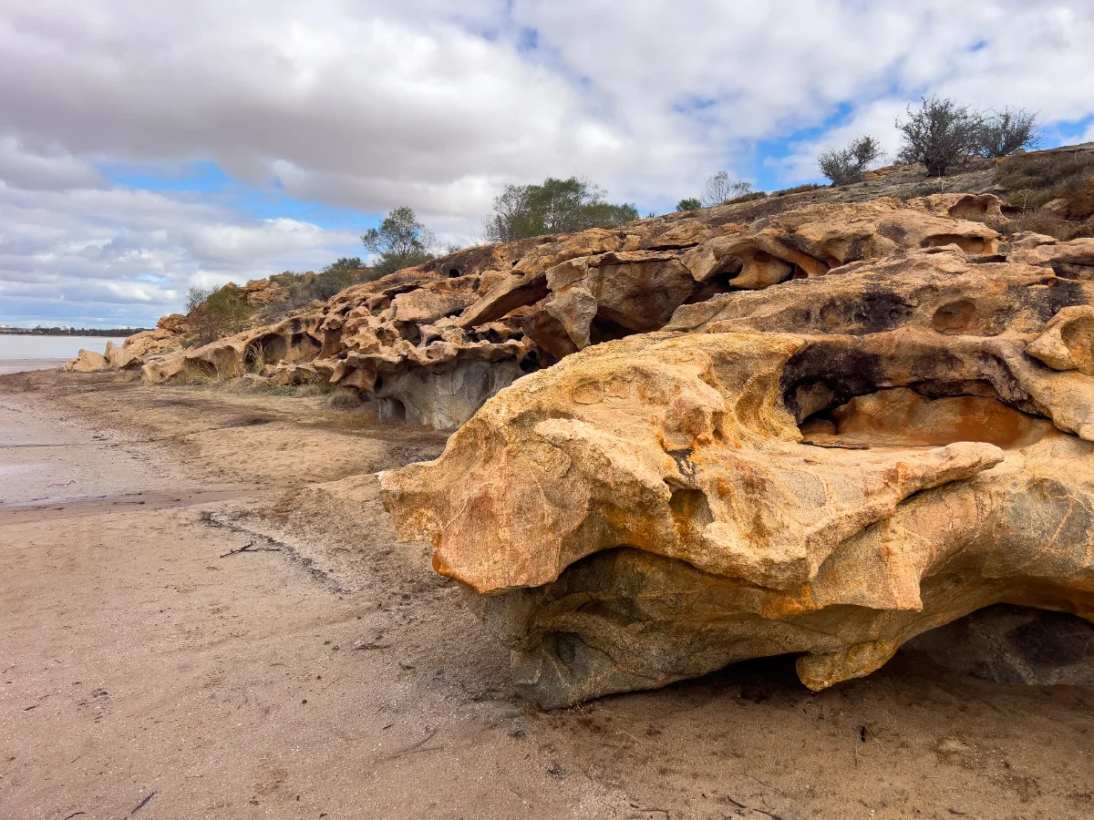 The wind-carved sandstone of Eaglestone Rock reveals the power of erosion over time.