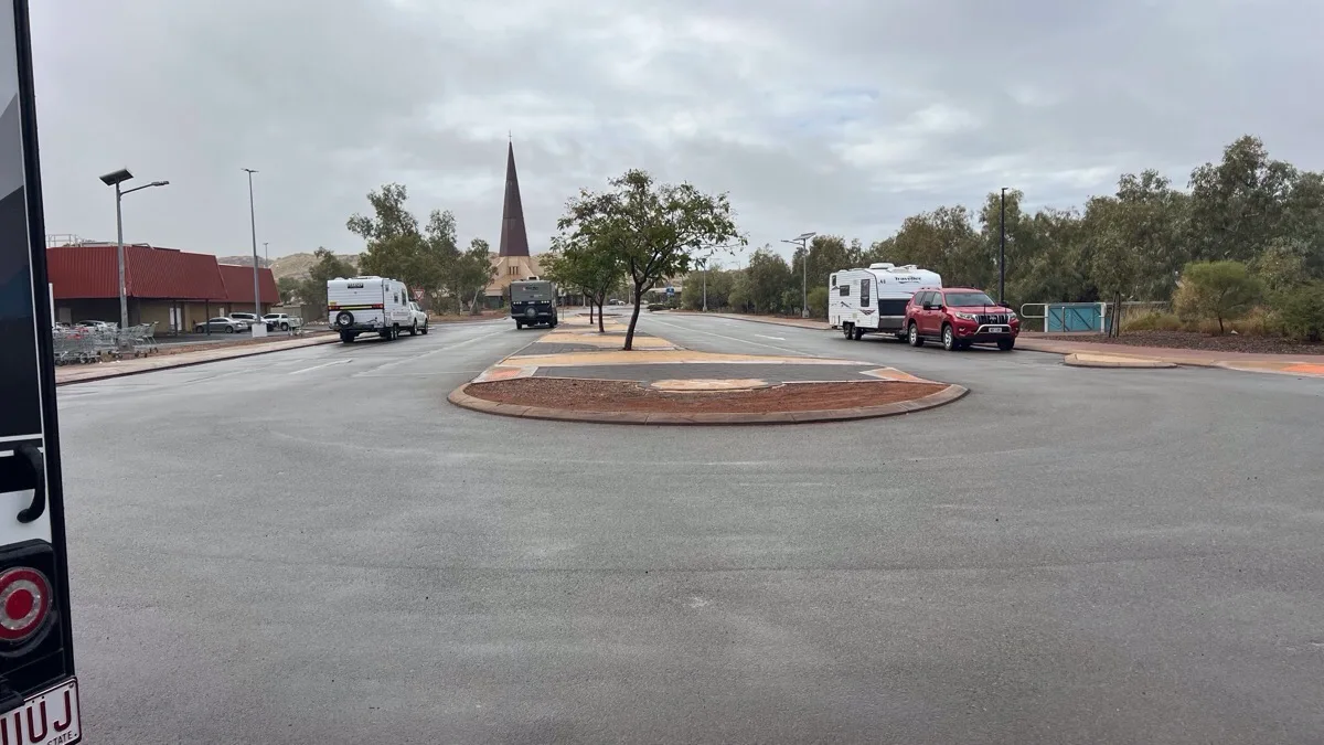 Passing through quiet regional towns on the caravan trail