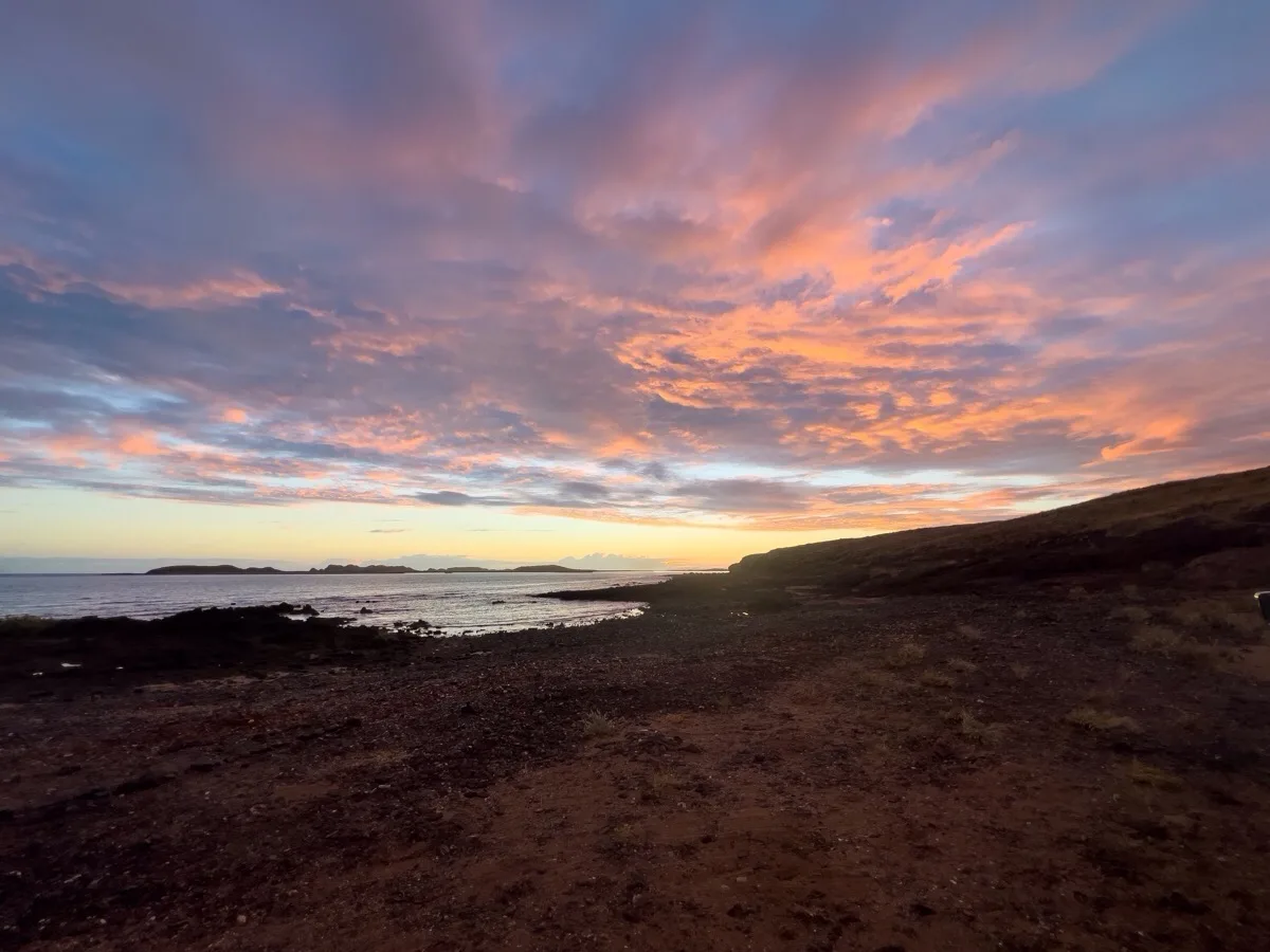 Spectacular sunrise over the rugged Australian coastline