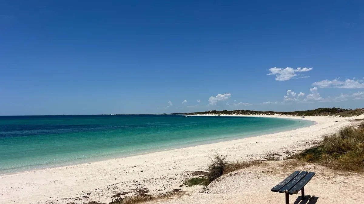Paradise found at this secluded white sand beach