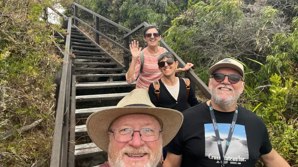 Reaching new heights with friends on the Rainbow Coast.