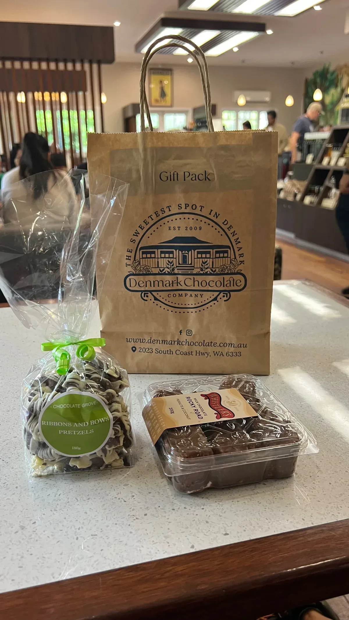 Our chocolate haul. The rocky road didn't last long!