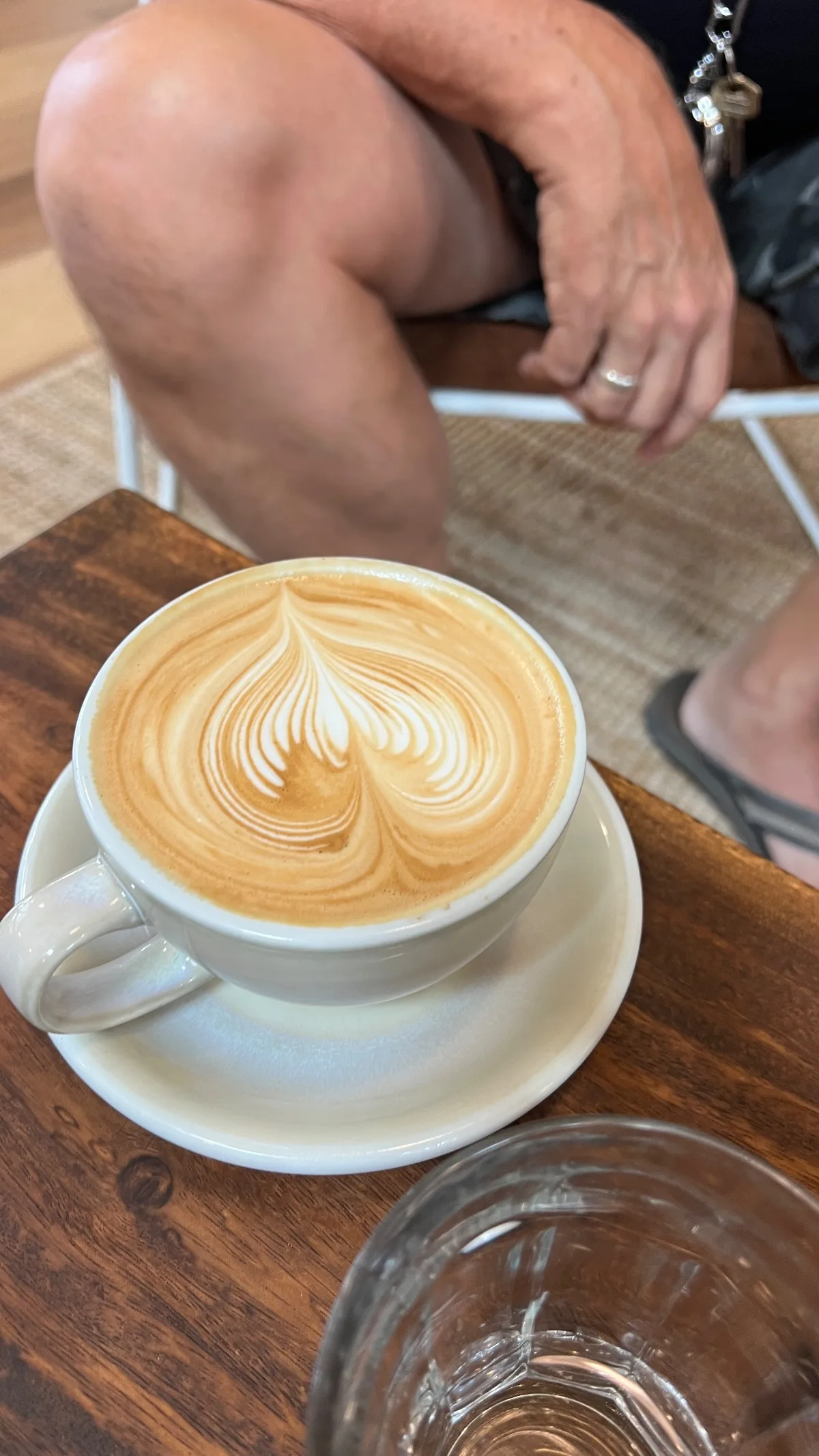 A perfectly poured latte, the perfect ending to a morning stroll.